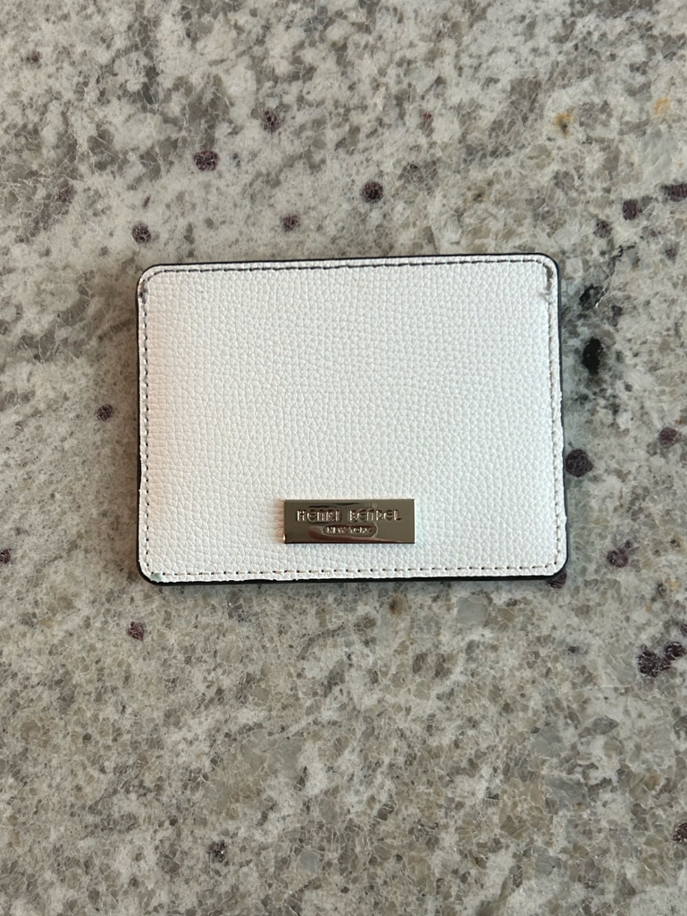 Henri Bendel White Leather Card Holder